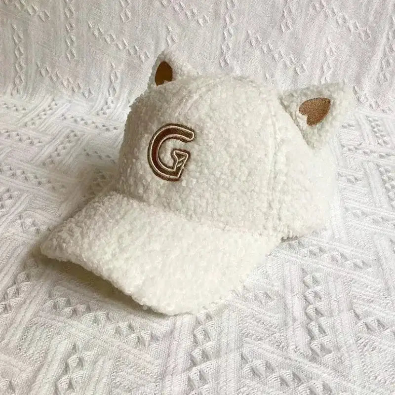 casquette chat - Blanc