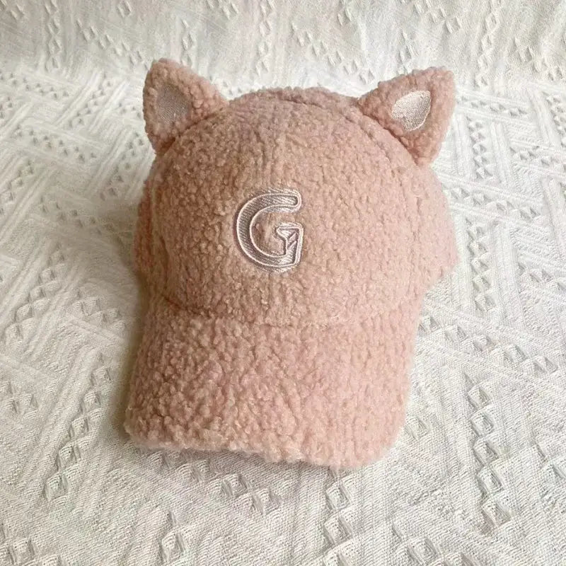 casquette chat - Rose
