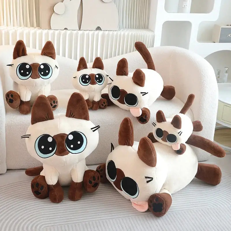 chat siamois peluche