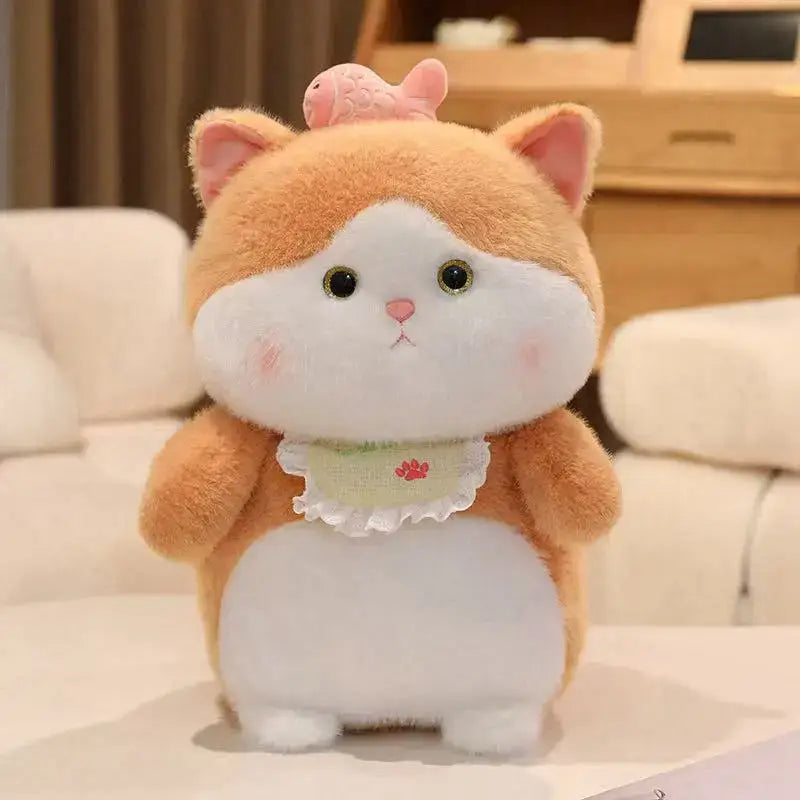 chat roux peluche - Rose / 25cm