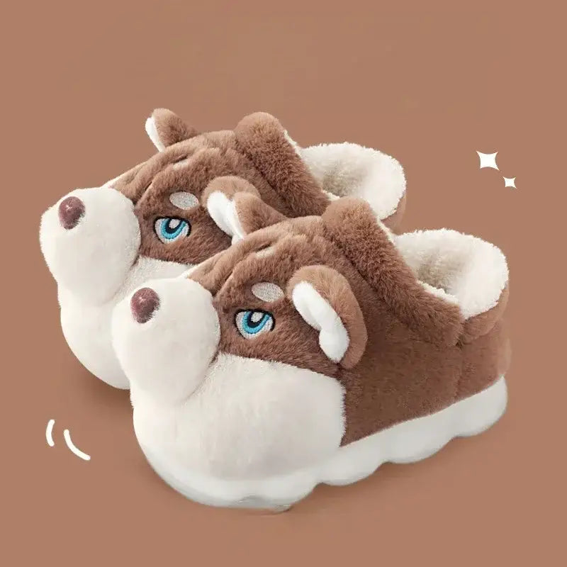chausson peluche chien - Brun / 36-37