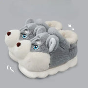 chausson peluche chien - Gris / 36-37