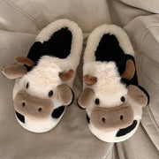 chausson peluche vache