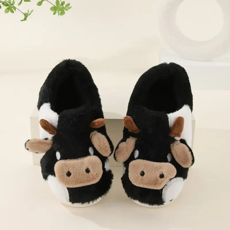 chausson peluche vache