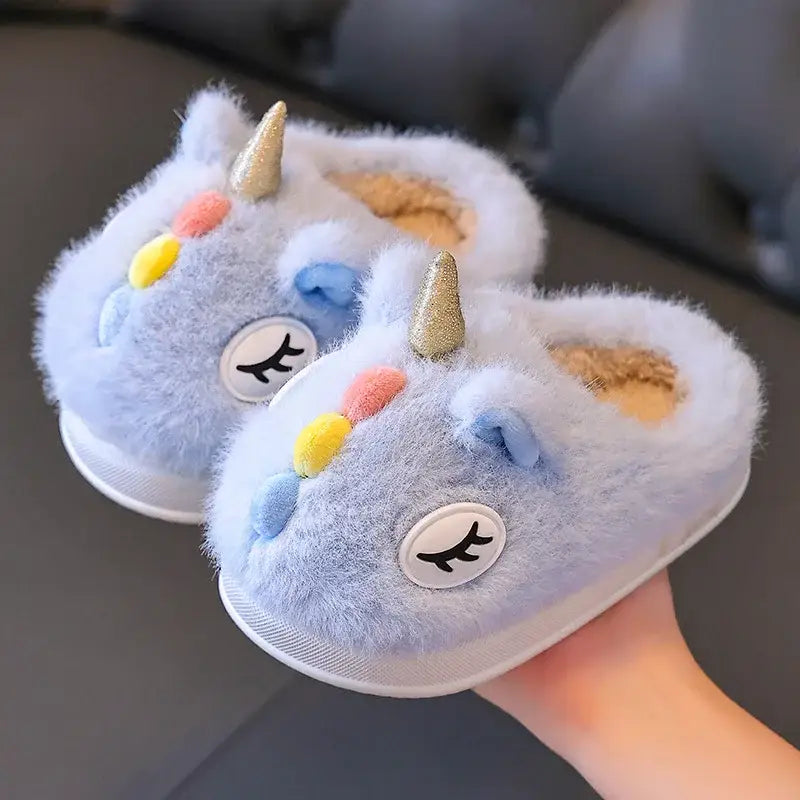 chausson licorne enfant - Bleu / 24-25