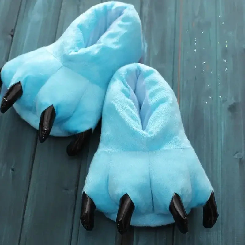 Chaussons Peluches - Bleu Clair / Enfant 3-7 ans - Chaussons Peluches