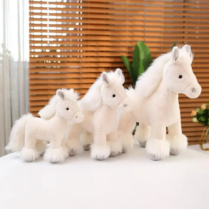cheval blanc peluche