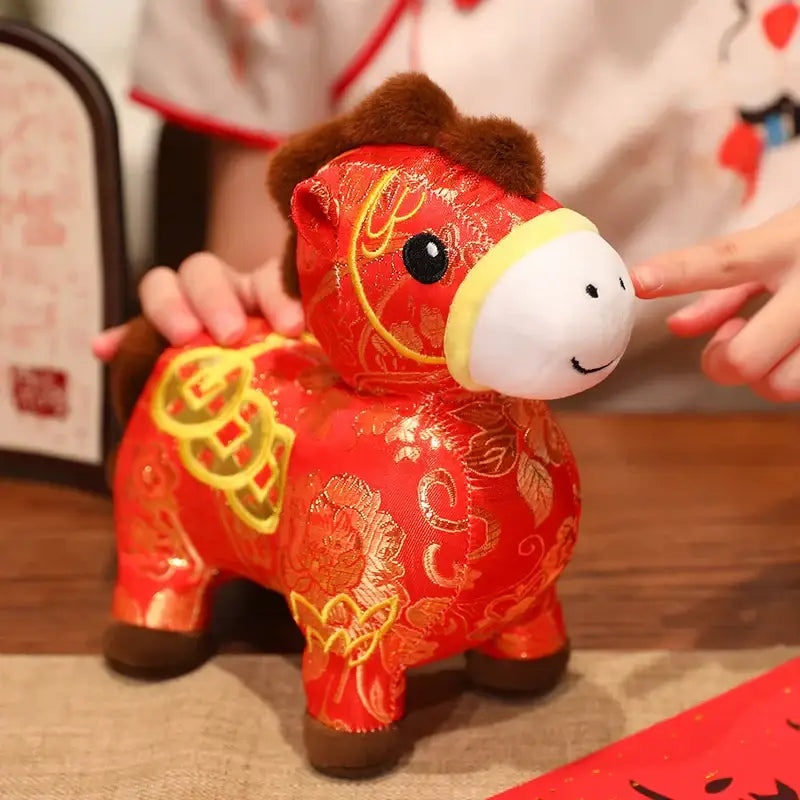 cheval jouet peluche