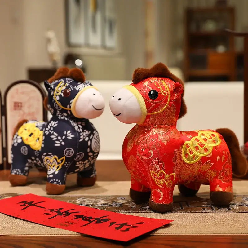 cheval jouet peluche