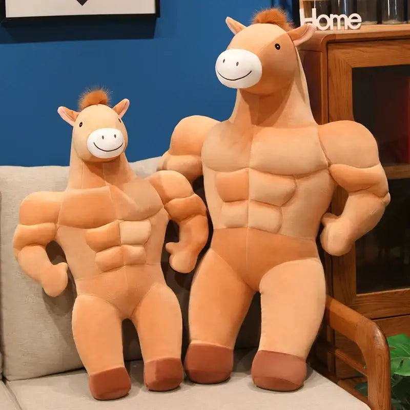 cheval peluche geant