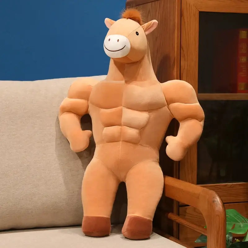 cheval peluche geant - 65cm