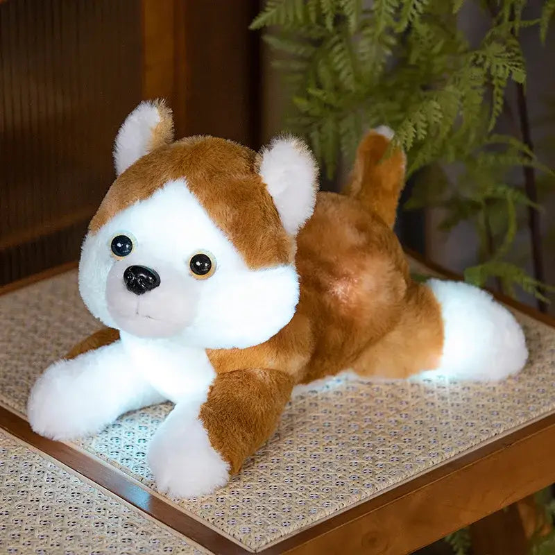 chien peluche interactif - Brun / Couché (35cm)