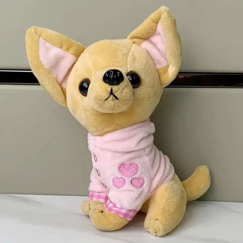 peluche chien chihuahua - Rose Clair