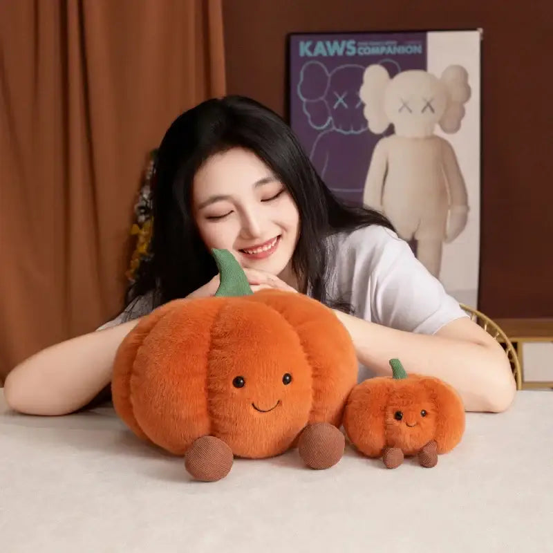 citrouille en peluche