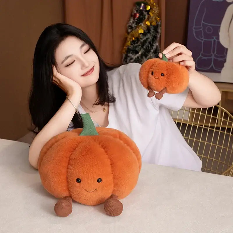 citrouille en peluche