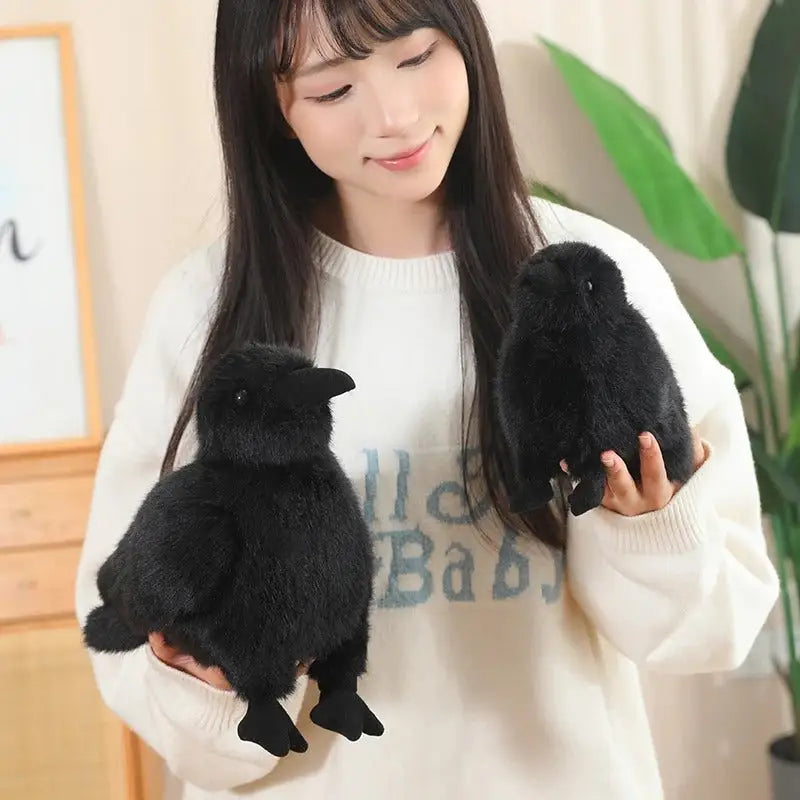 corbeau en peluche