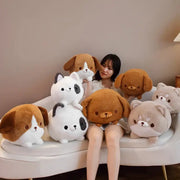 coussin chien peluche