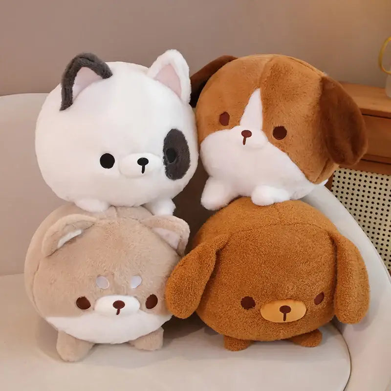 coussin chien peluche