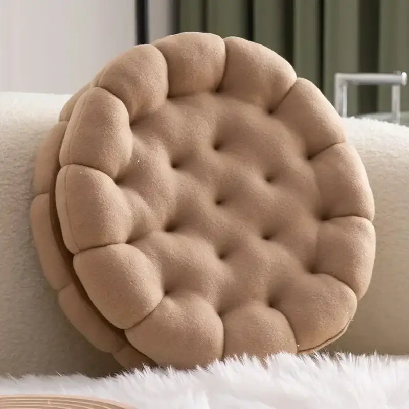 macaron peluche - Brun Clair