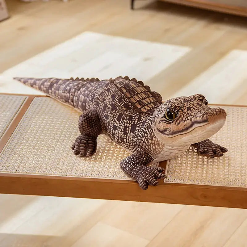 crocodile en peluche Rouge