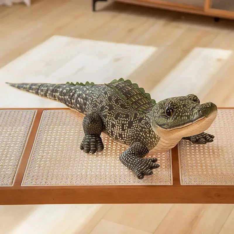 crocodile en peluche Vert