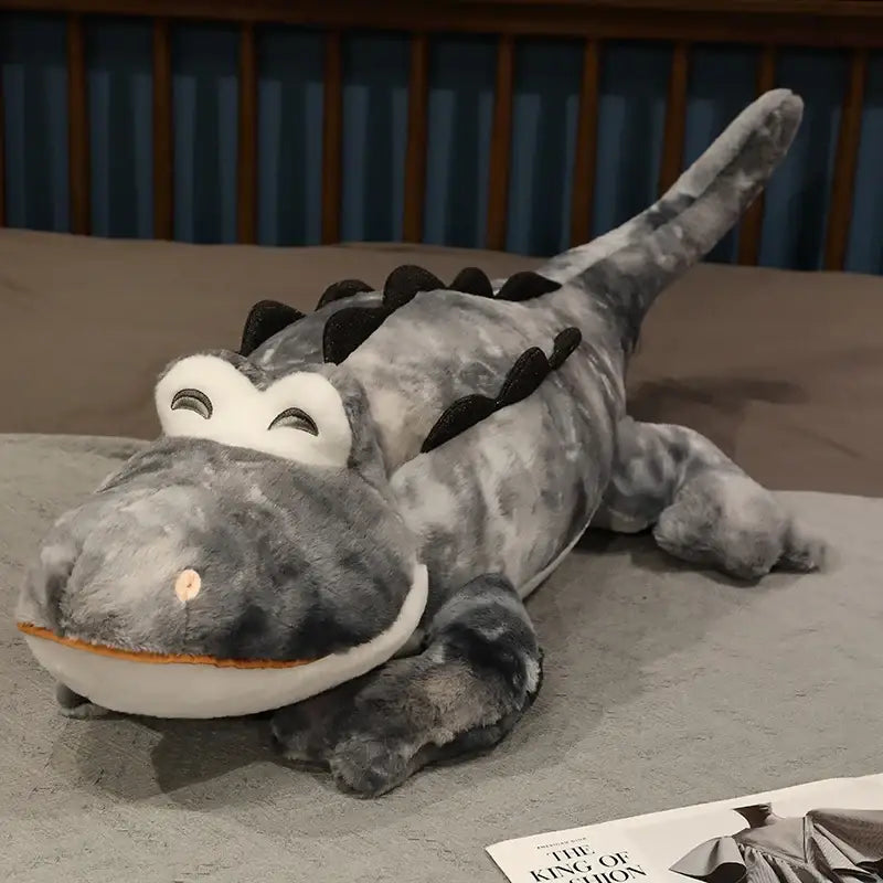 peluche crocodile geante - Gris / 80cm