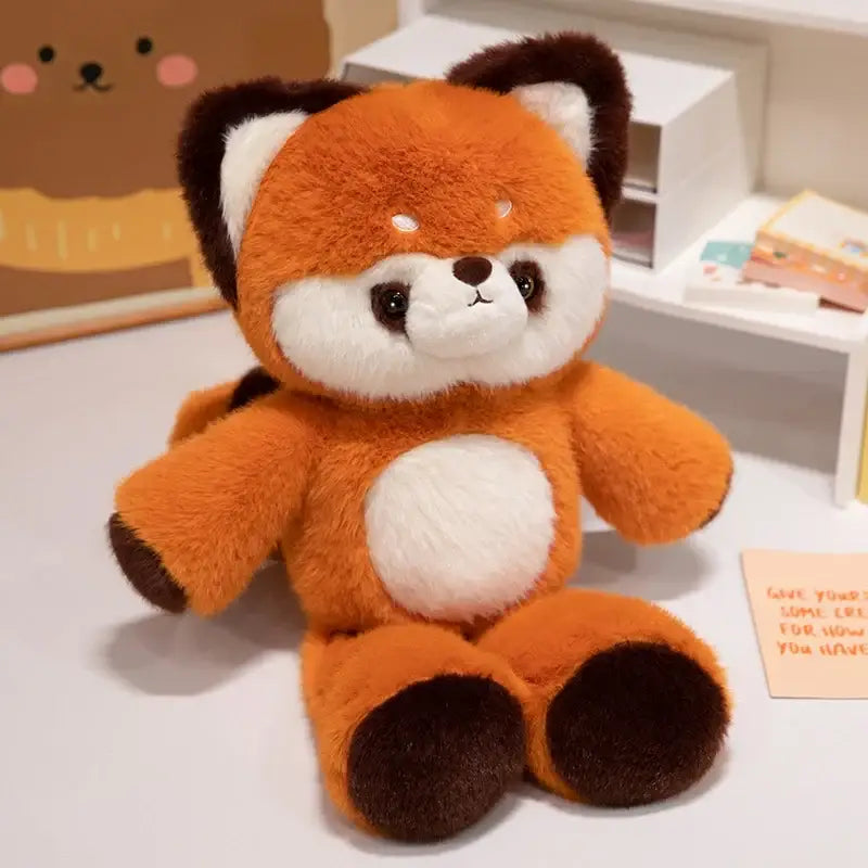 panda roux peluche - 35cm