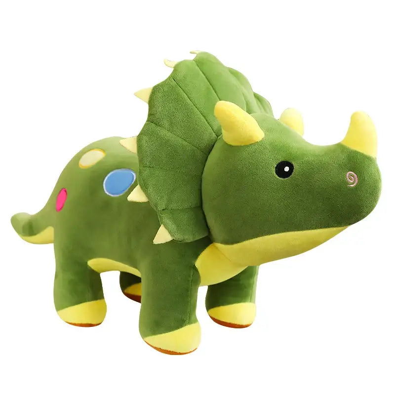 Dany le Tricératops Kawaii - Vert - Dinosaure Doudou