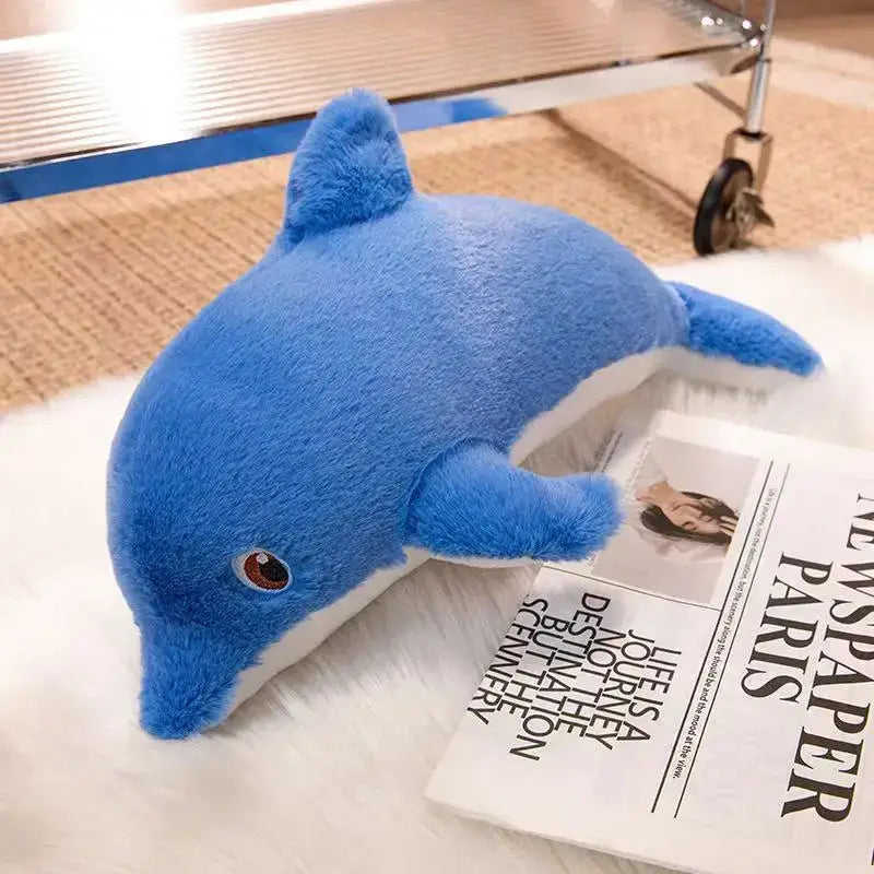 dauphin bleu peluche
