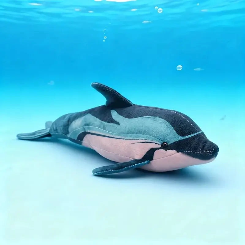 dauphin peluche bleu