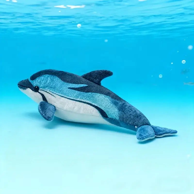 dauphin peluche bleu