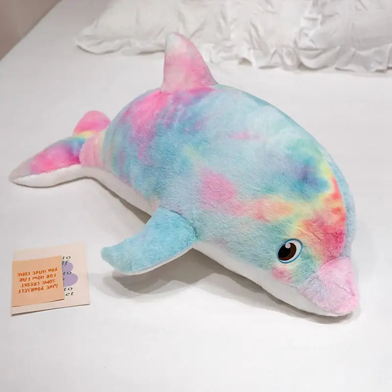 grosse peluche dauphin - Rose / 50cm