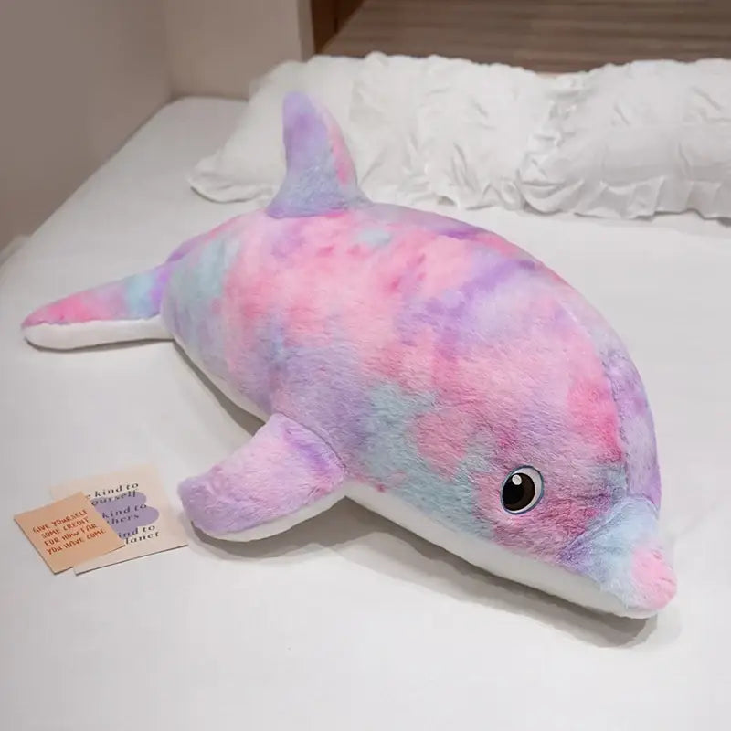 grosse peluche dauphin - Bleu / 50cm