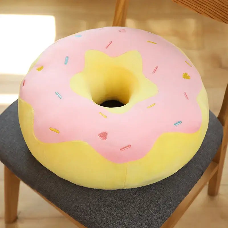 gros donuts peluche - Rose / 38cm