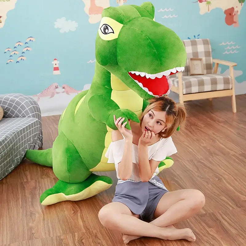 Dinosaure Peluche Géante - Vert / 90 cm - Dinosaure Peluche Géante