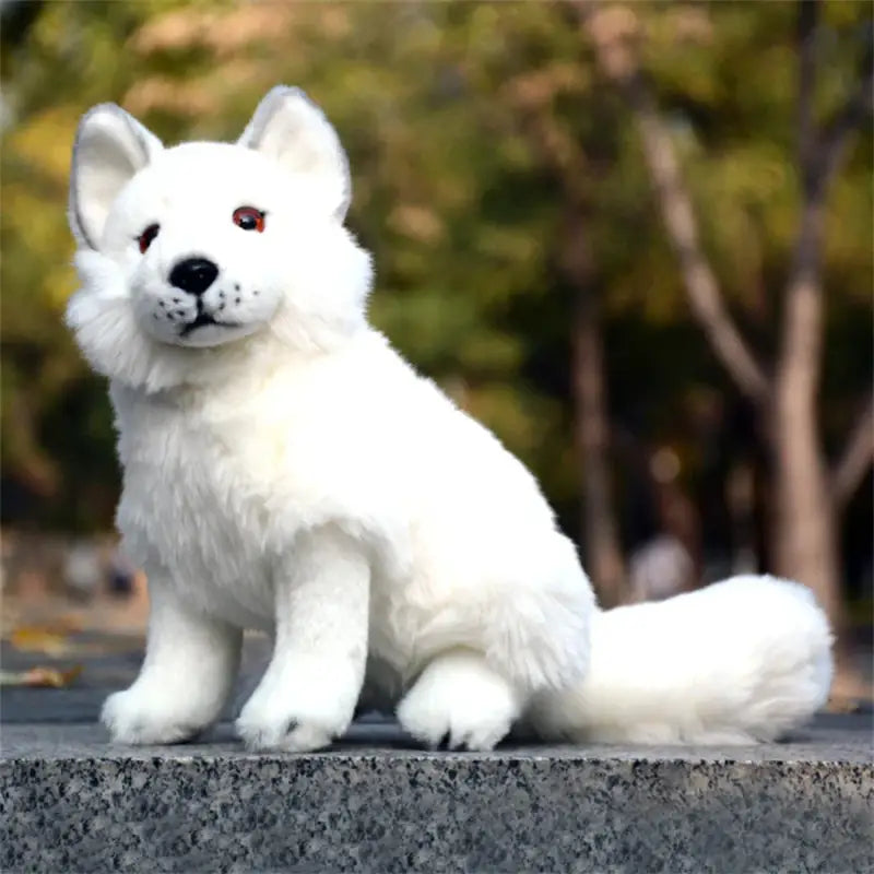renard blanc peluche