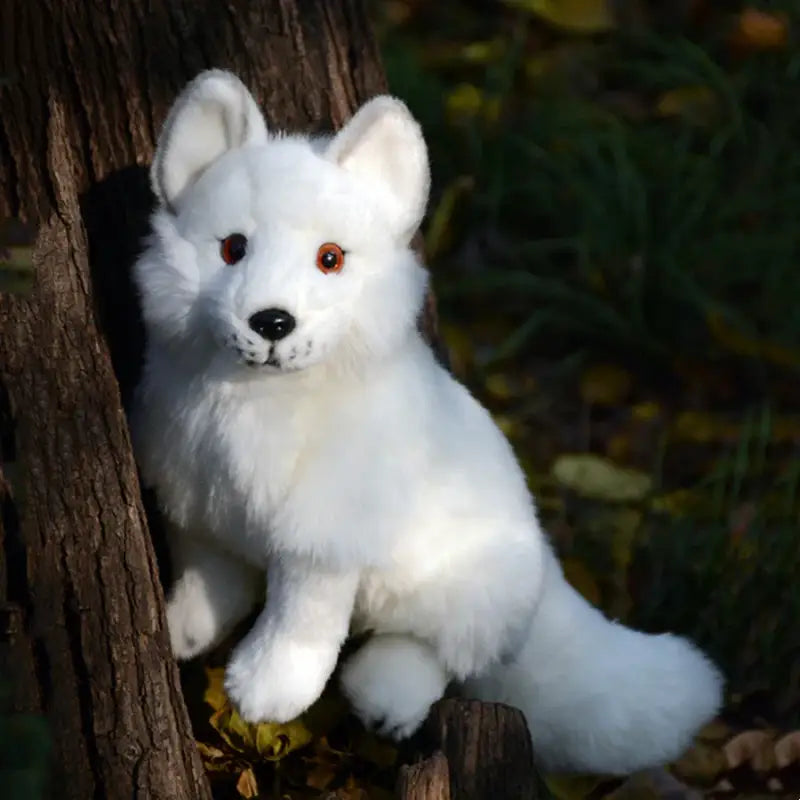 renard blanc peluche