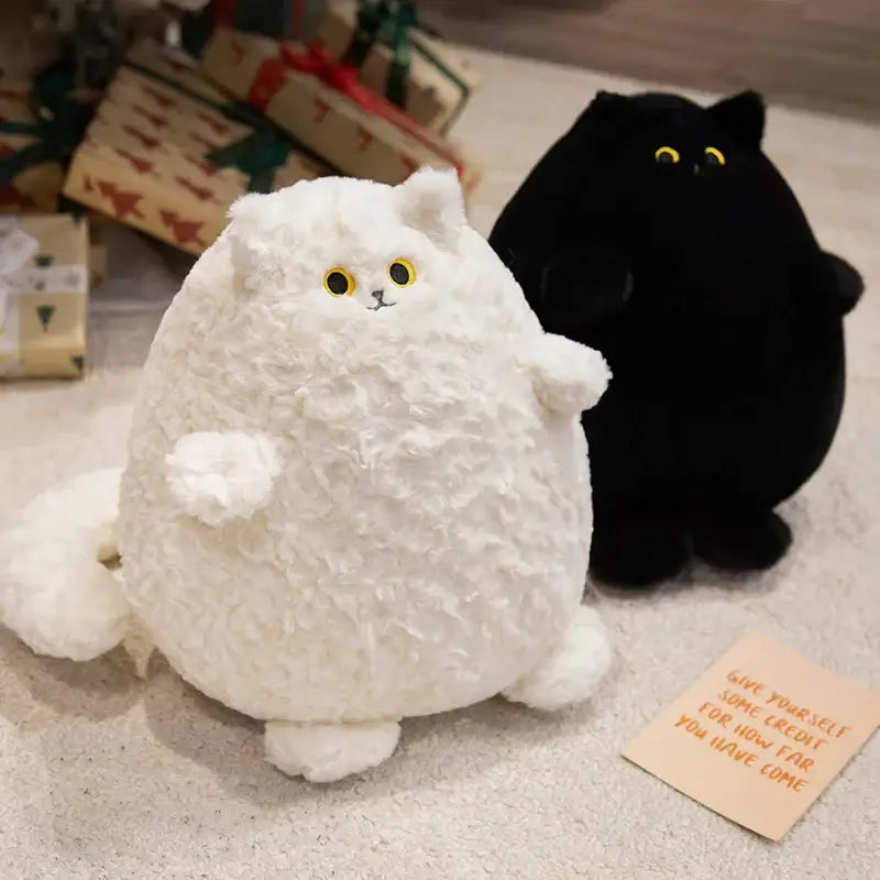 peluche chat rond