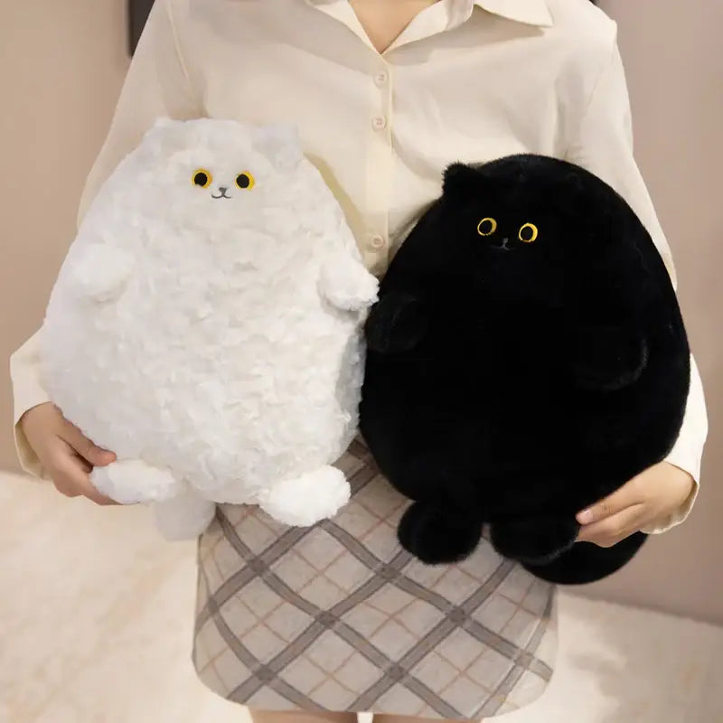 peluche chat rond