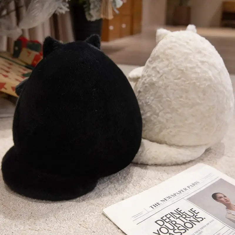 peluche chat rond