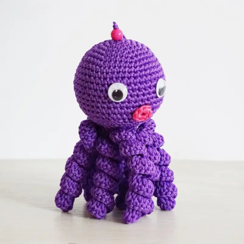 Doudou Crochet Pieuvre - Violet - Doudou Crochet Pieuvre