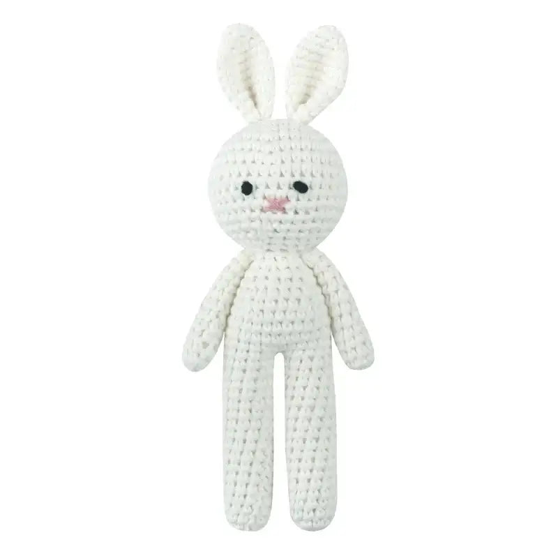 Doudou Lapin au Crochet - Blanc-19cm - Doudou Lapin au Crochet