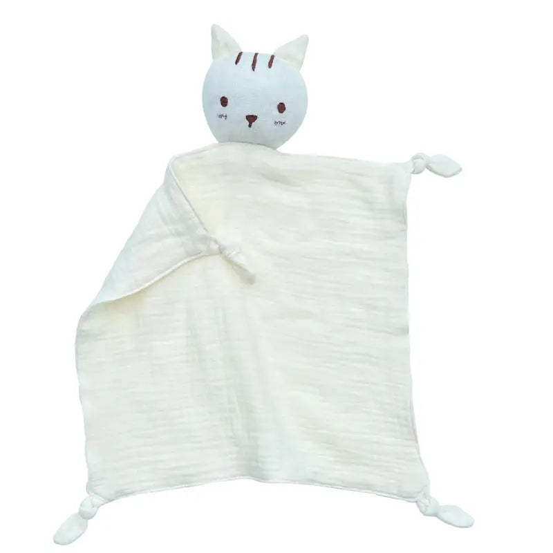 Doudou Plat chat - Blanc - Doudou Plat chat