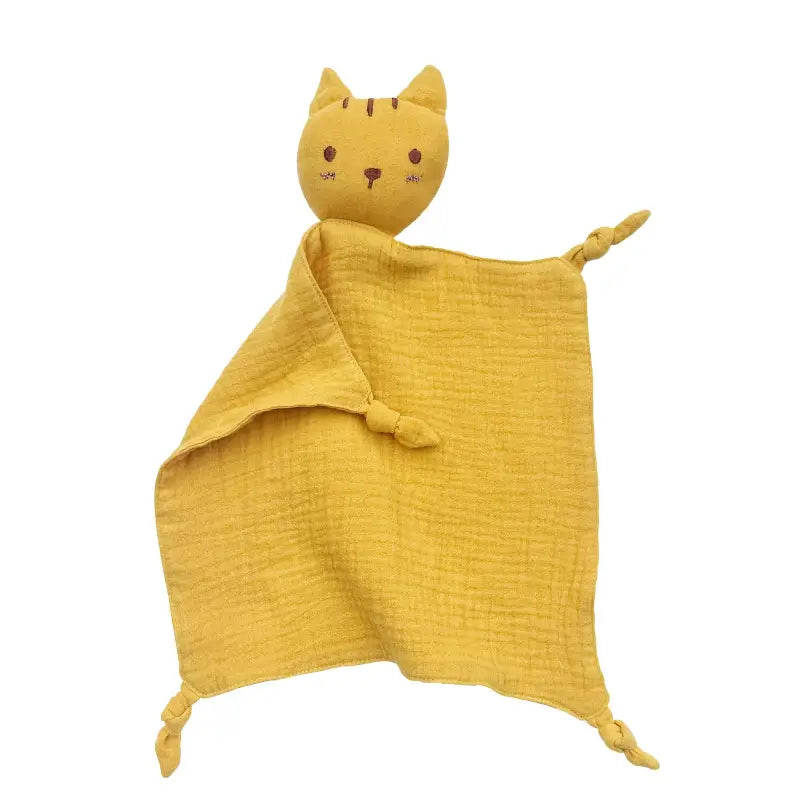 Doudou Plat chat - Jaune - Doudou Plat chat