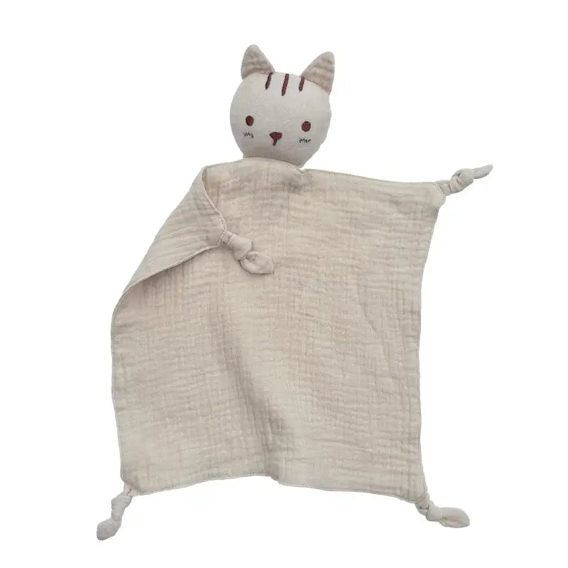 Doudou Plat chat - Kaki Clair - Doudou Plat chat