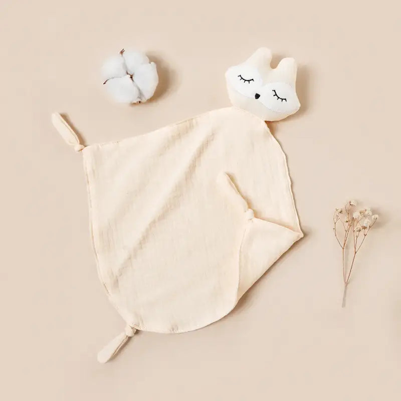 doudou plat hibou - Blanc