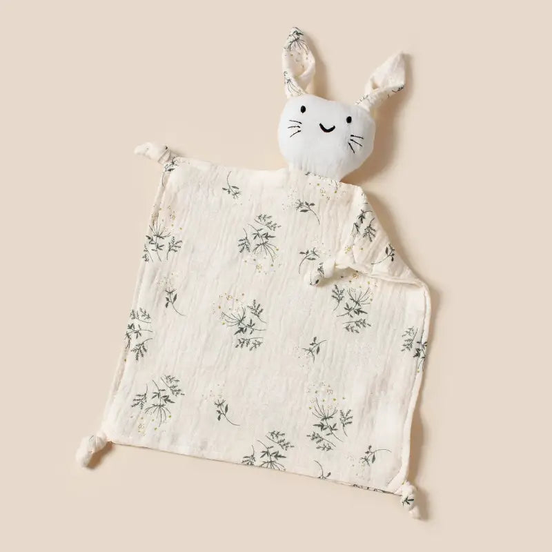 doudou plat lapin - Fleurs