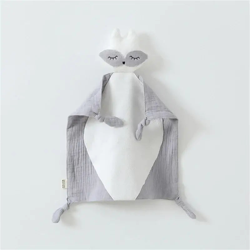 Doudou Plat Renard - Gris - Doudou Plat Renard