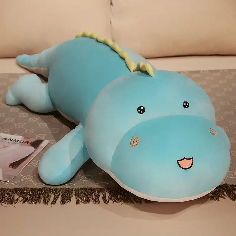grosse peluche dinosaure - Bleu / 80cm