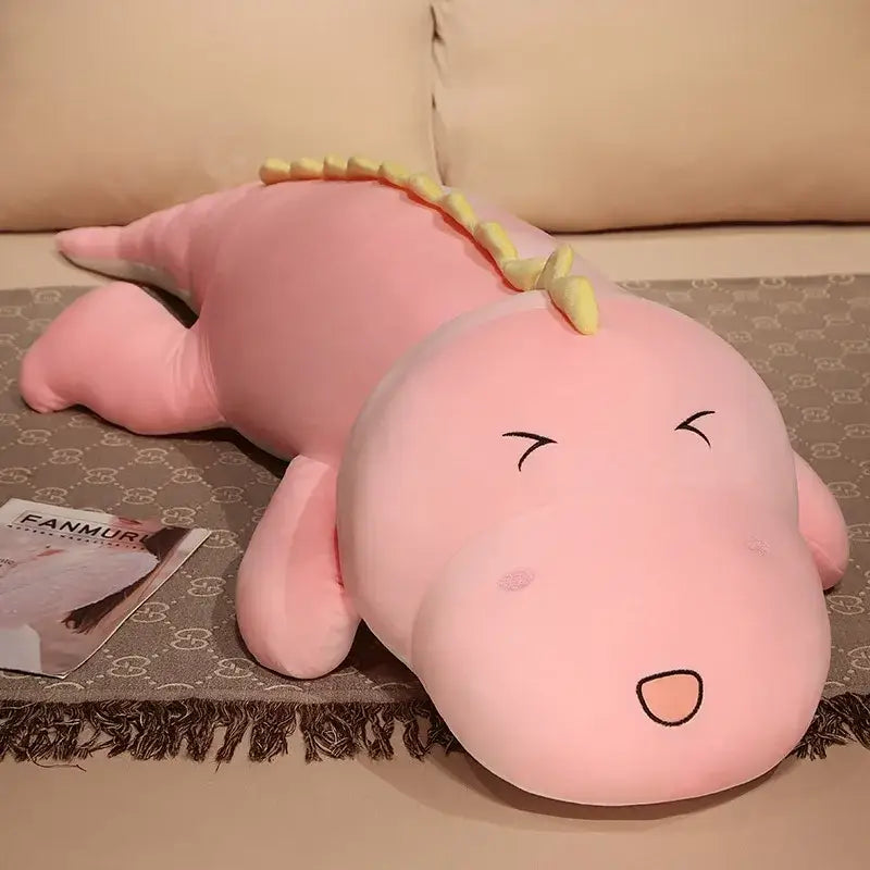 grosse peluche dinosaure - Rose / 80cm